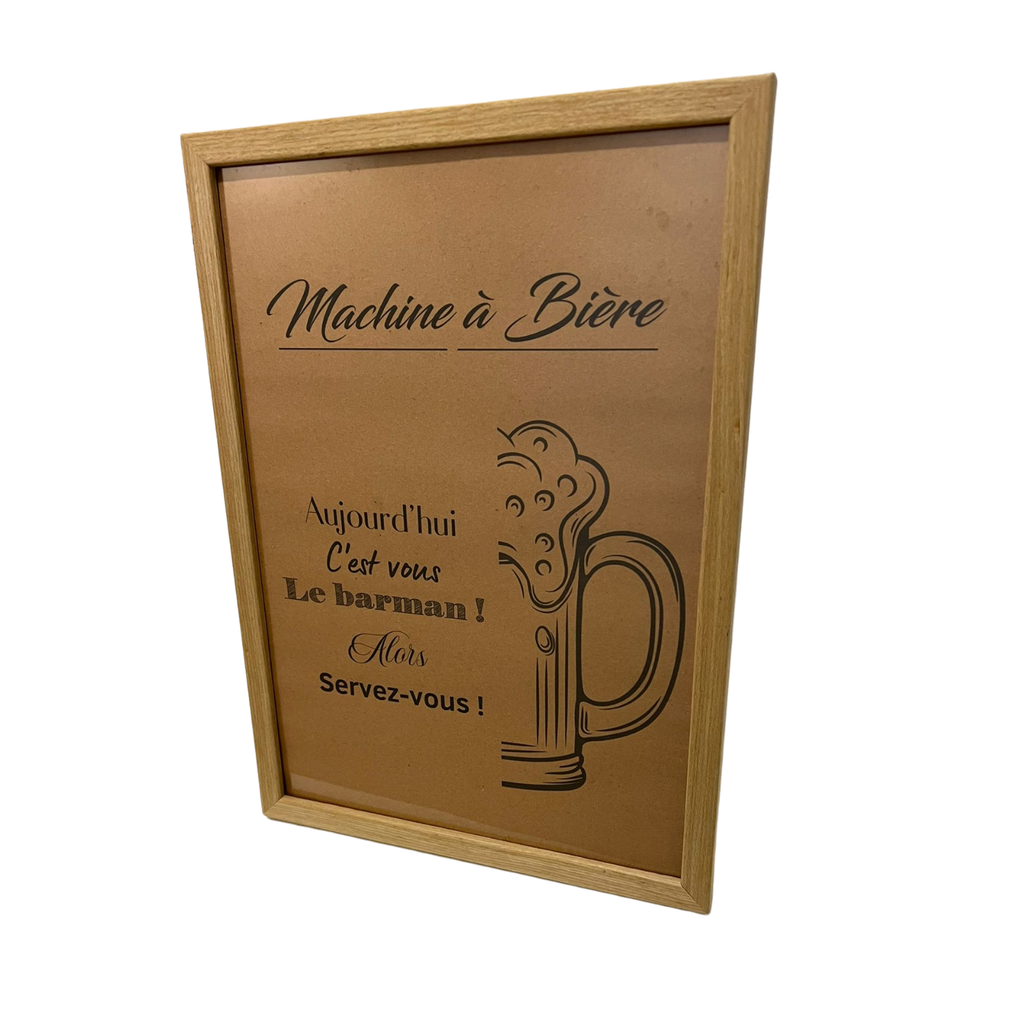 Pancarte bière encadrée