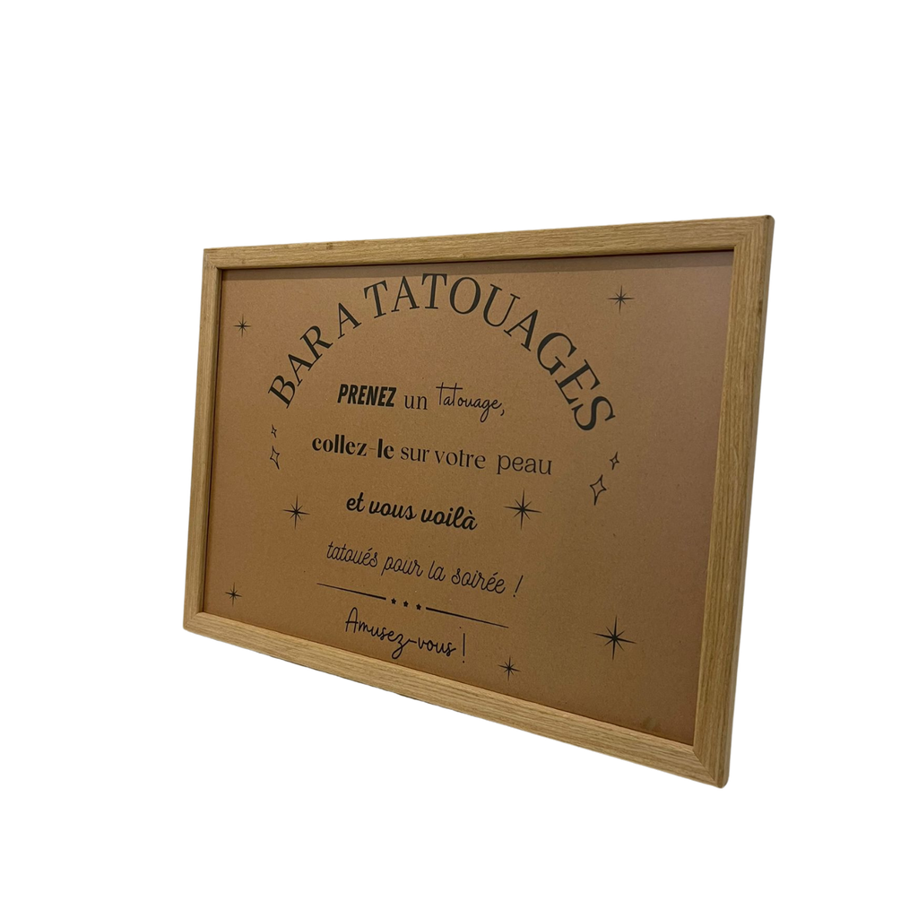 Pancarte bar à tatouages encadrée