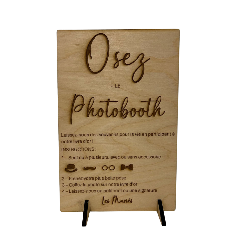 Pancarte Photobooth en bois