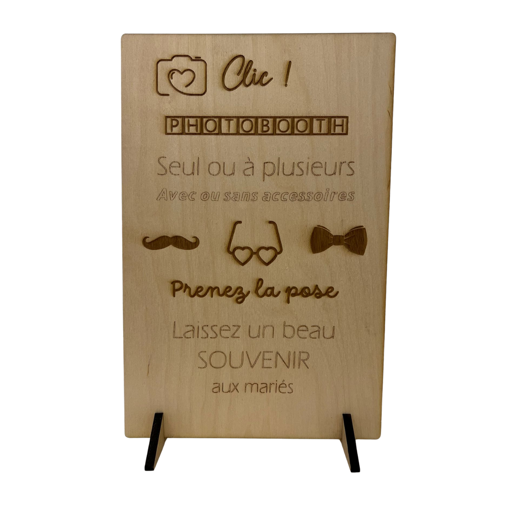 Pancarte Photobooth en bois