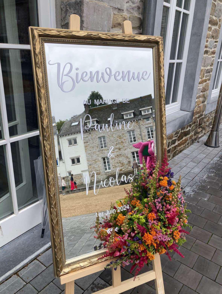Miroir baroque grand format (personnalisation comprise)
