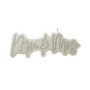 Néon à prise blanc chaud "Mr & Mrs"