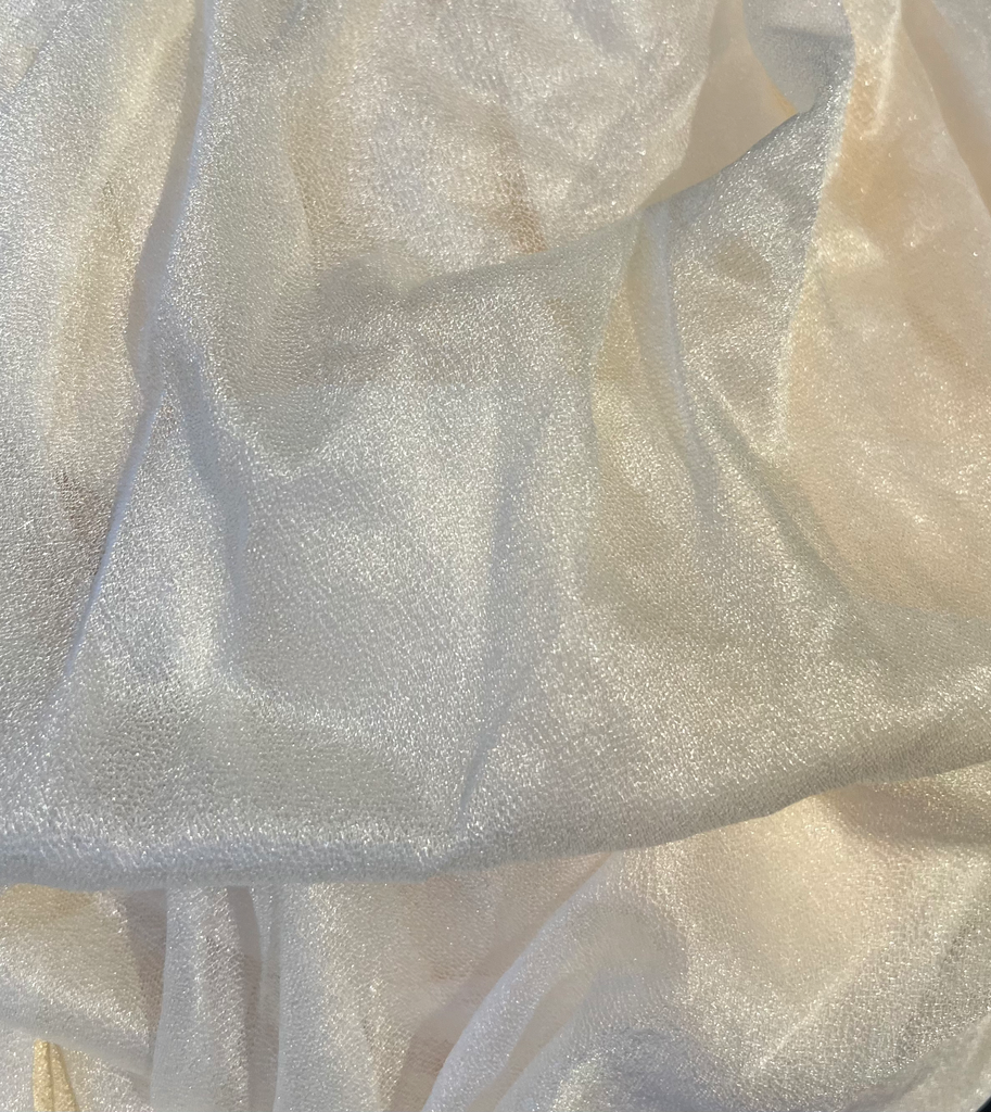 Voile scintillant orange pastel 