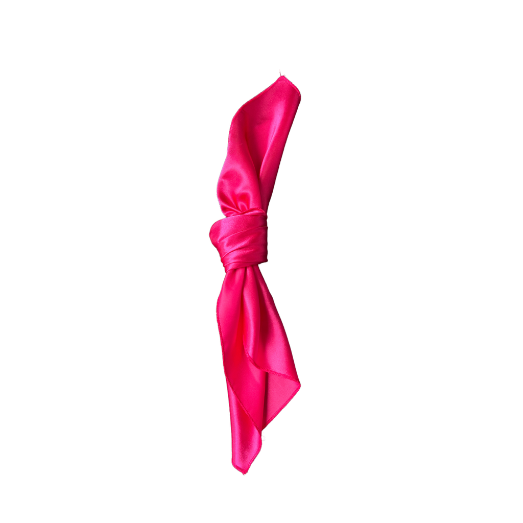 Serviette en soie fuchsia