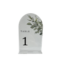 Numéro de table plexiglass transparent eucalyptus (17)