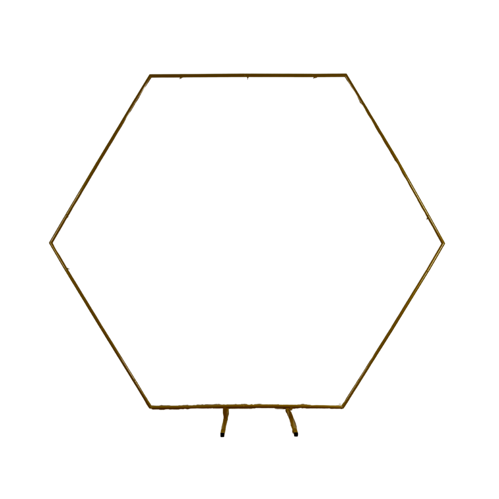 Arche métallique dorée en kit hexagonale