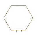 Arche métallique dorée en kit hexagonale