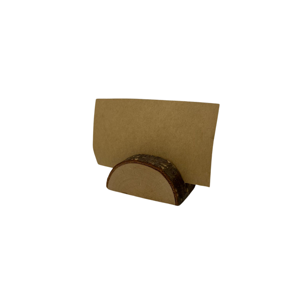 Marque place en rondin de bois