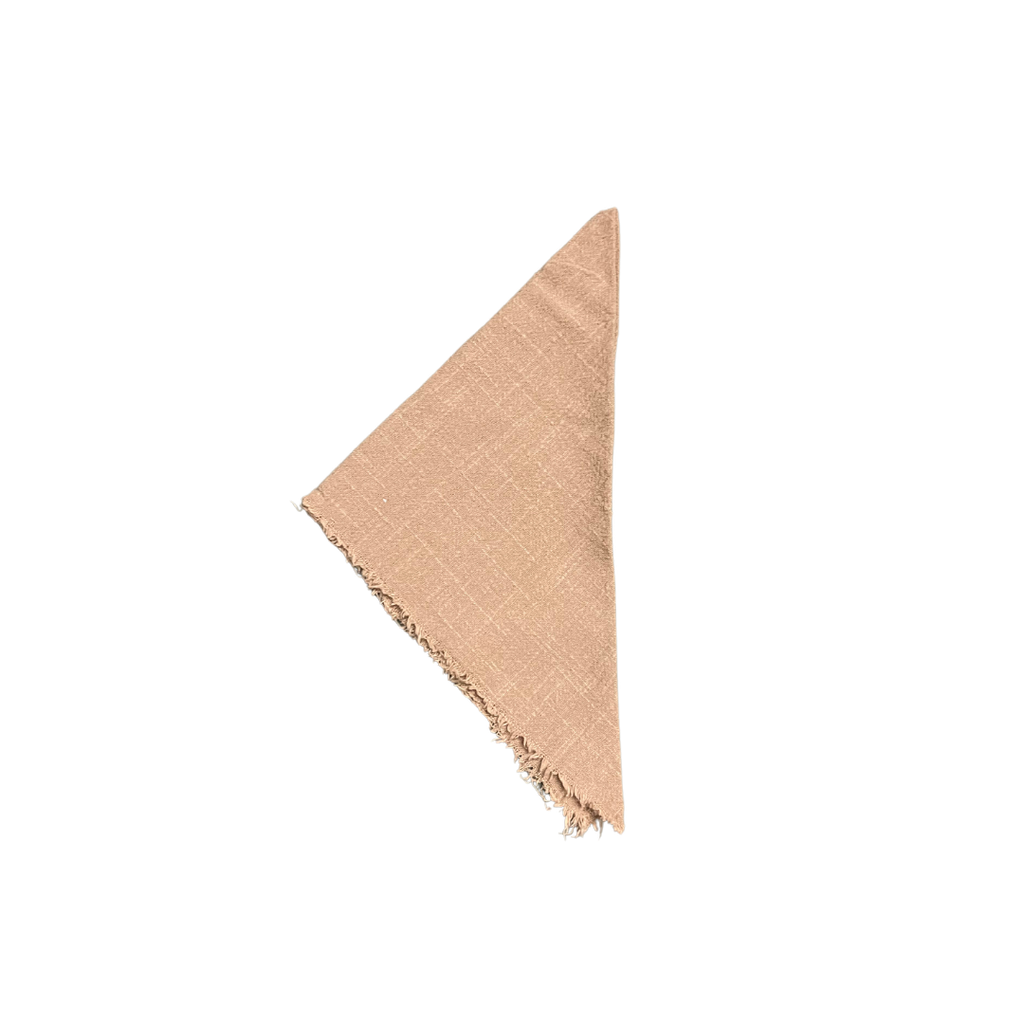 Serviette en tissu franges beige