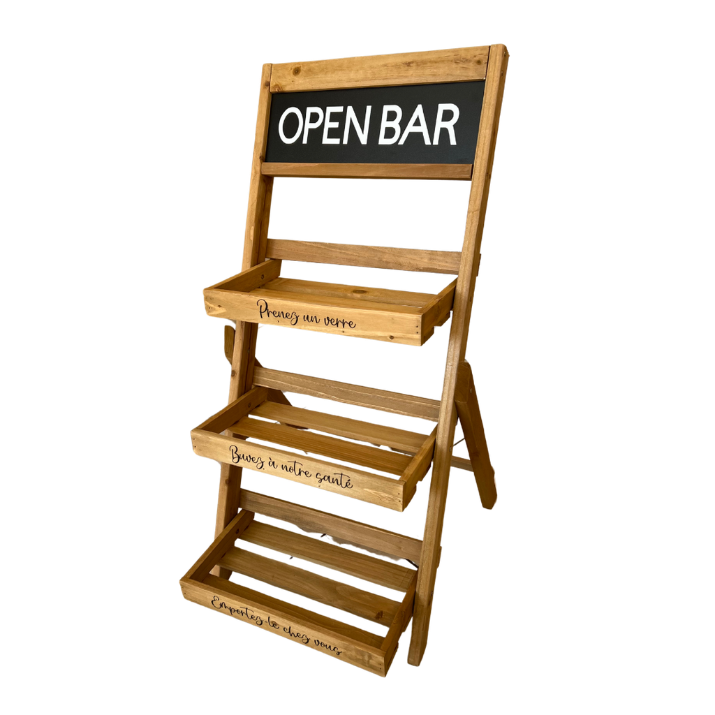 Etagère en bois brut "BAR"
