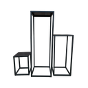 Supports en métal noir trio