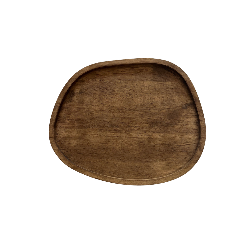Centre de table en bois teinté