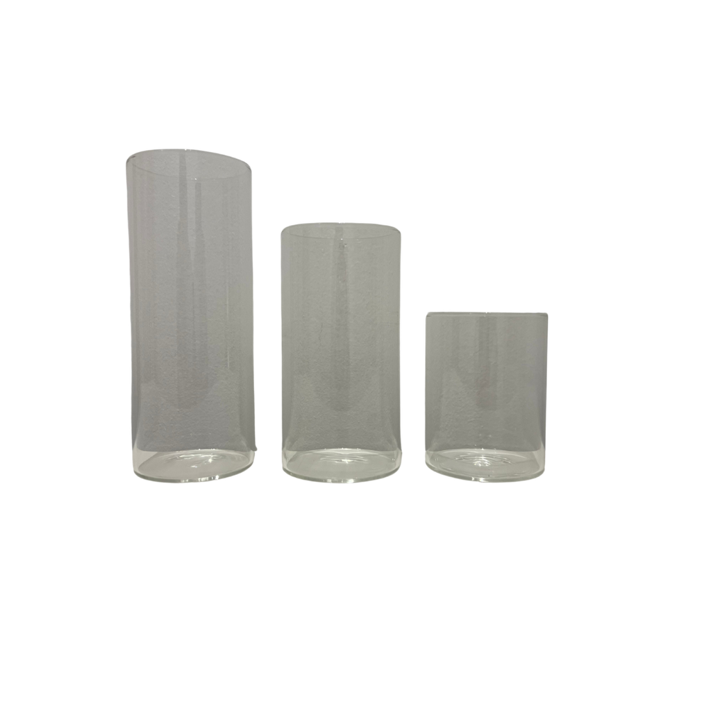 Bougeoirs minis trio en verre