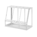 Serre en métal blanc et plexiglas