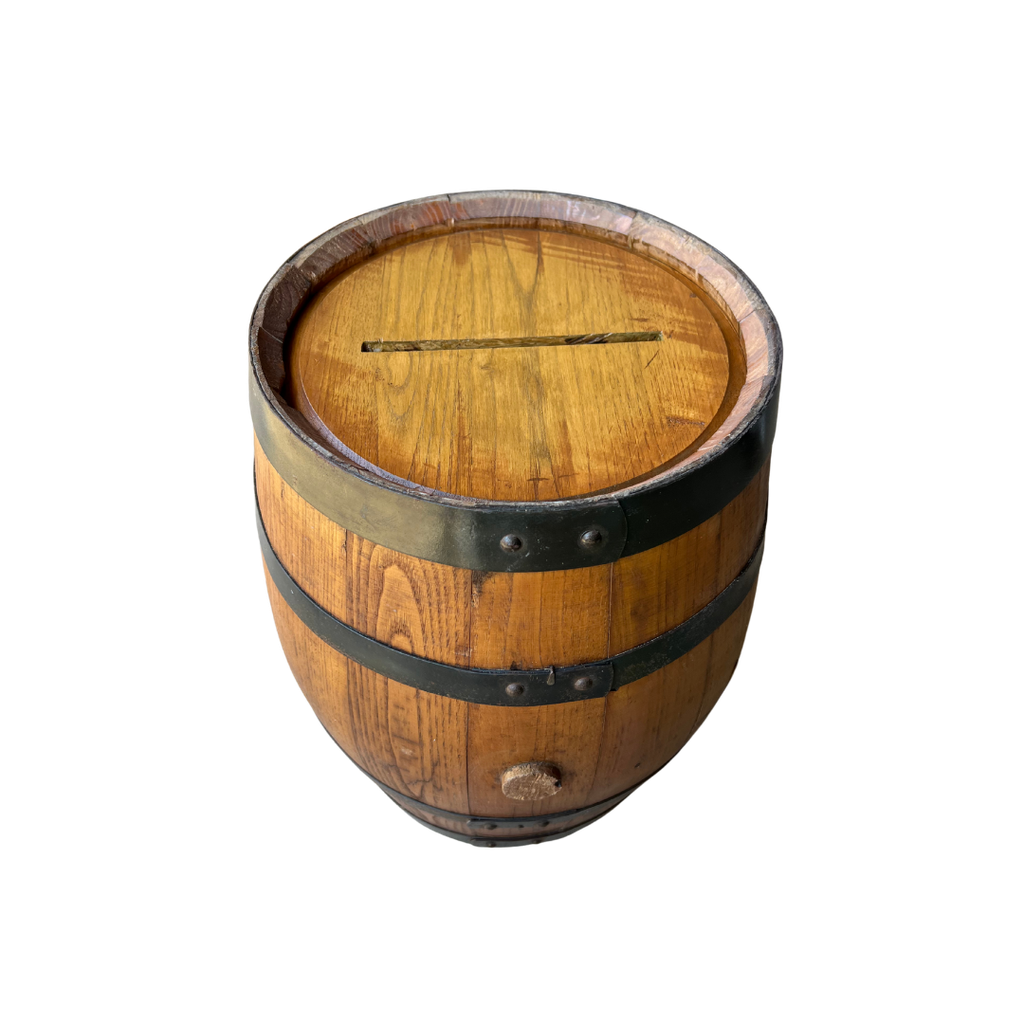 Urne mini tonneau rustique
