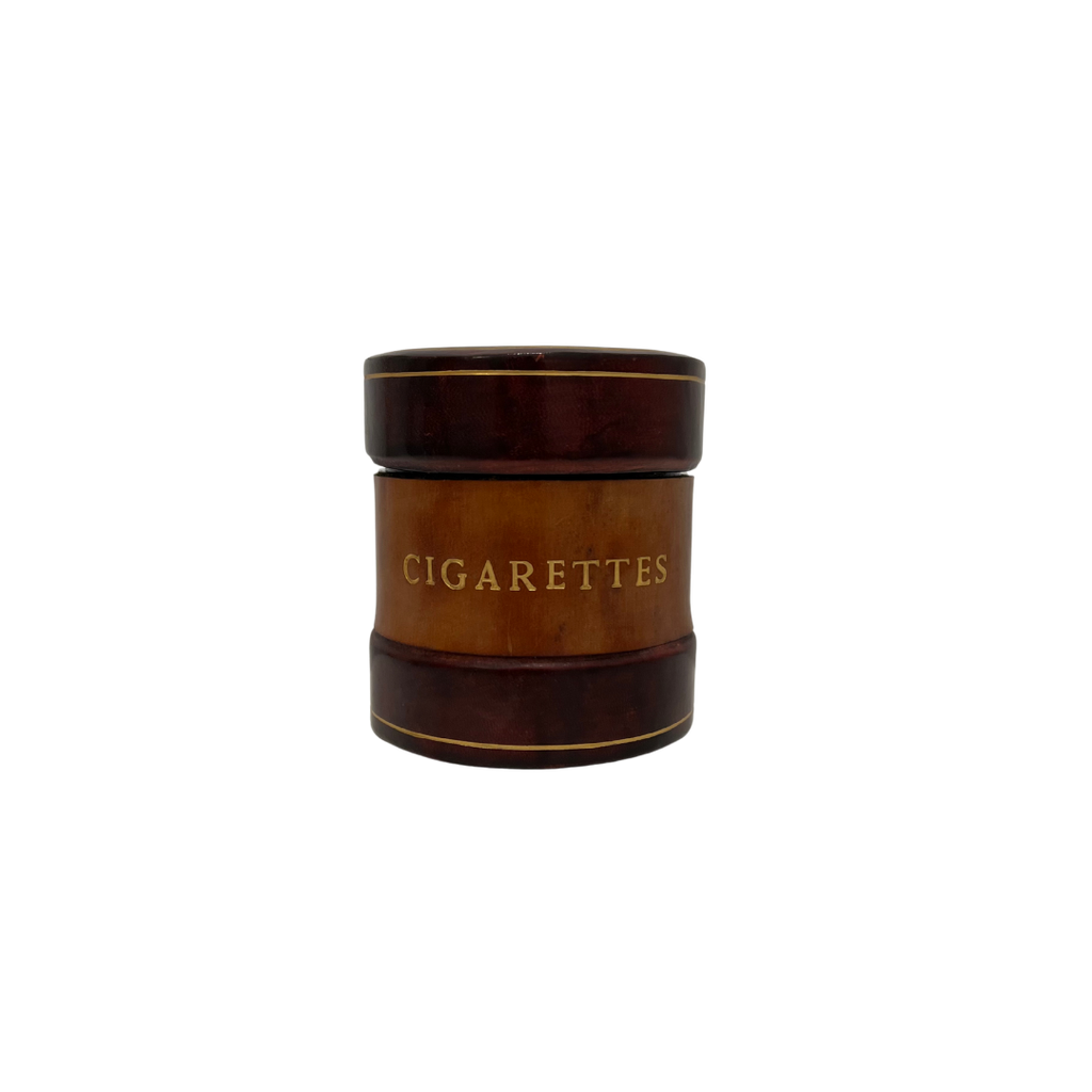 Boîte à cigarettes à cuir