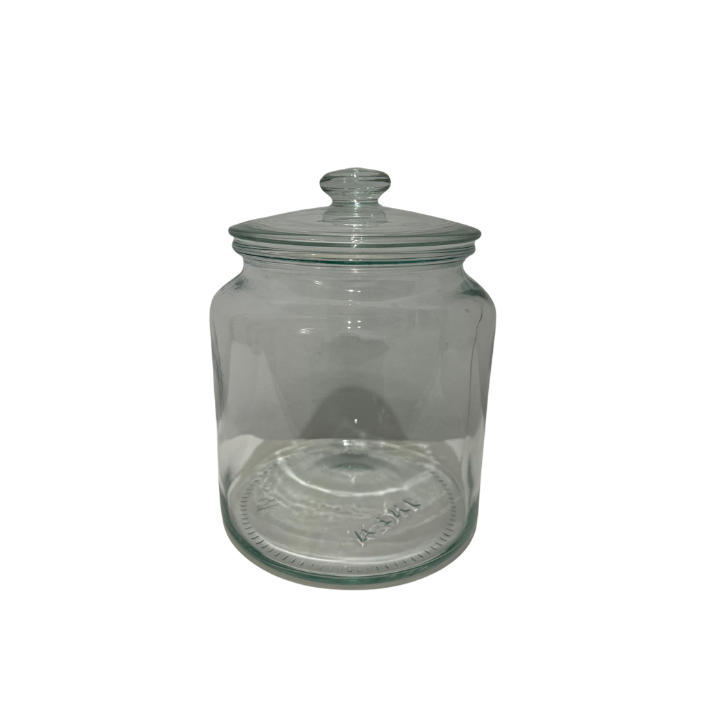 Bonbonnière en verre avec couvercle en verre transparent