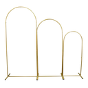 Arche voutée métallique dorée en kit trio