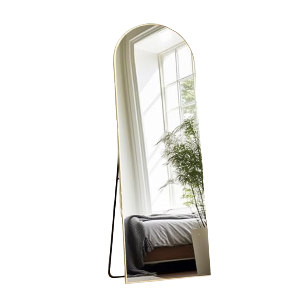 Miroir doré arrondi pleine longueur doré (personnalisation comprise)