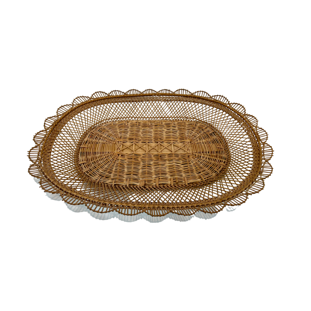 Panier en osier bohème