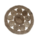 Tapis rond jute motifs