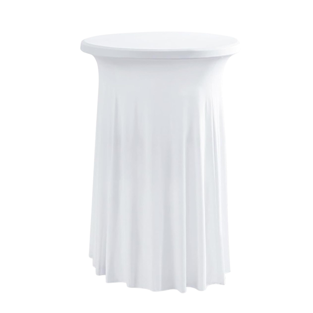 Housse de mange-debout plissé blanc