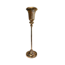 Centre de table vase en métal doré