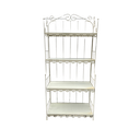 Etagère pliable en métal blanc