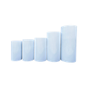 5 colonnes blanches en métal