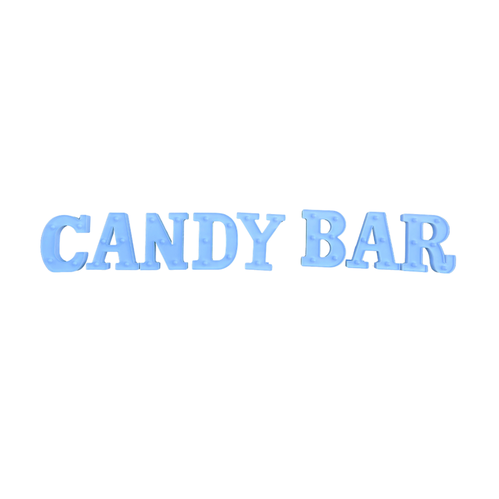 Lettres lumineuses à piles "CANDY BAR"