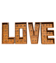 LOVE lumineux en bois sur secteur