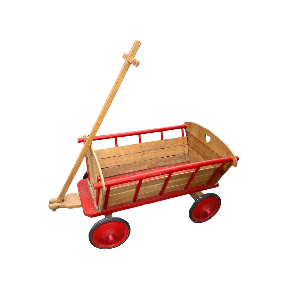 Chariot en bois vintage