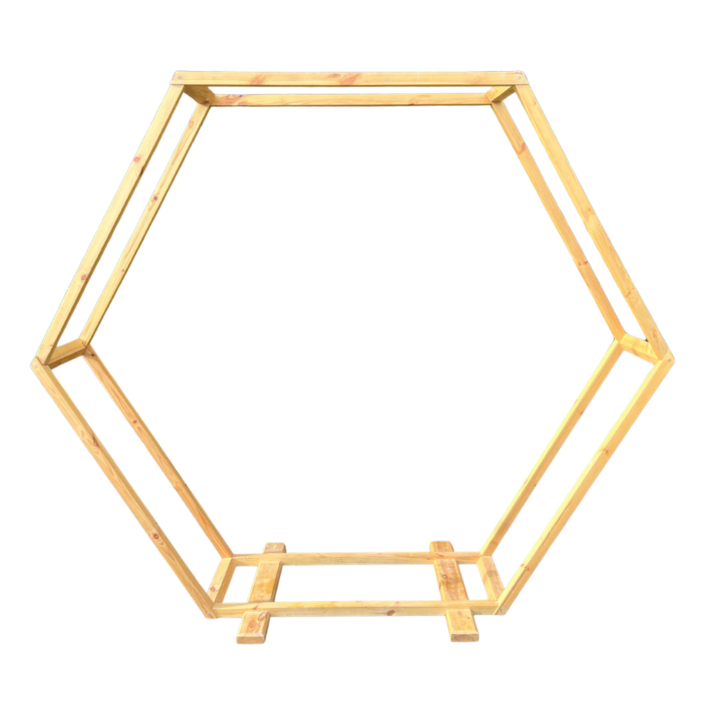 Arche hexagonale double en bois démontable