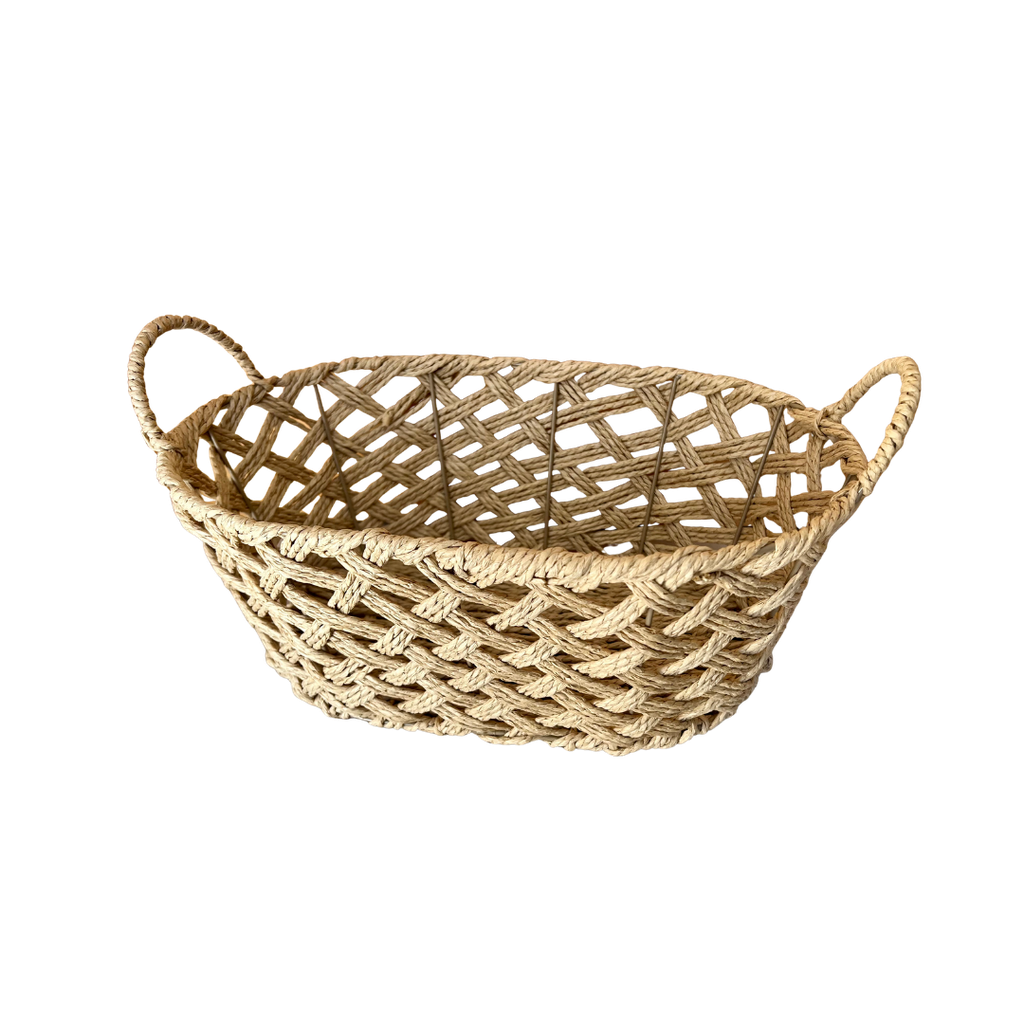 Panier en osier clair