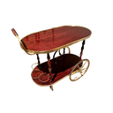 Desserte sur roulette Acajou