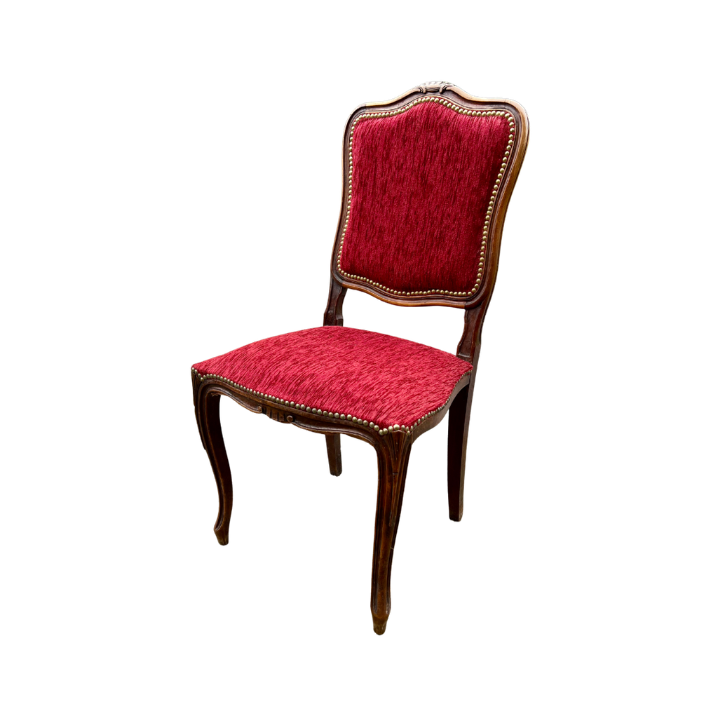 Chaise Louis XV rouge