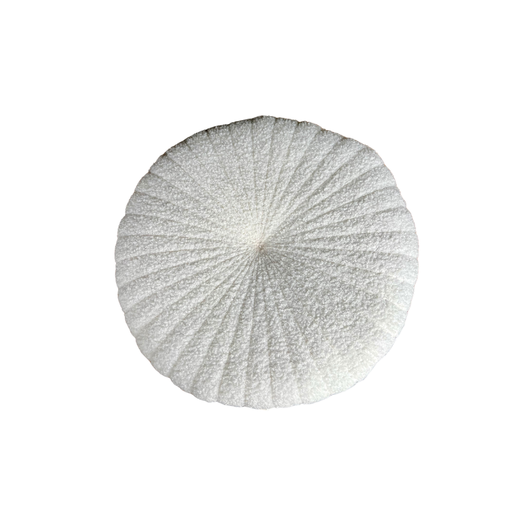 Coussin rond Teddy blanc