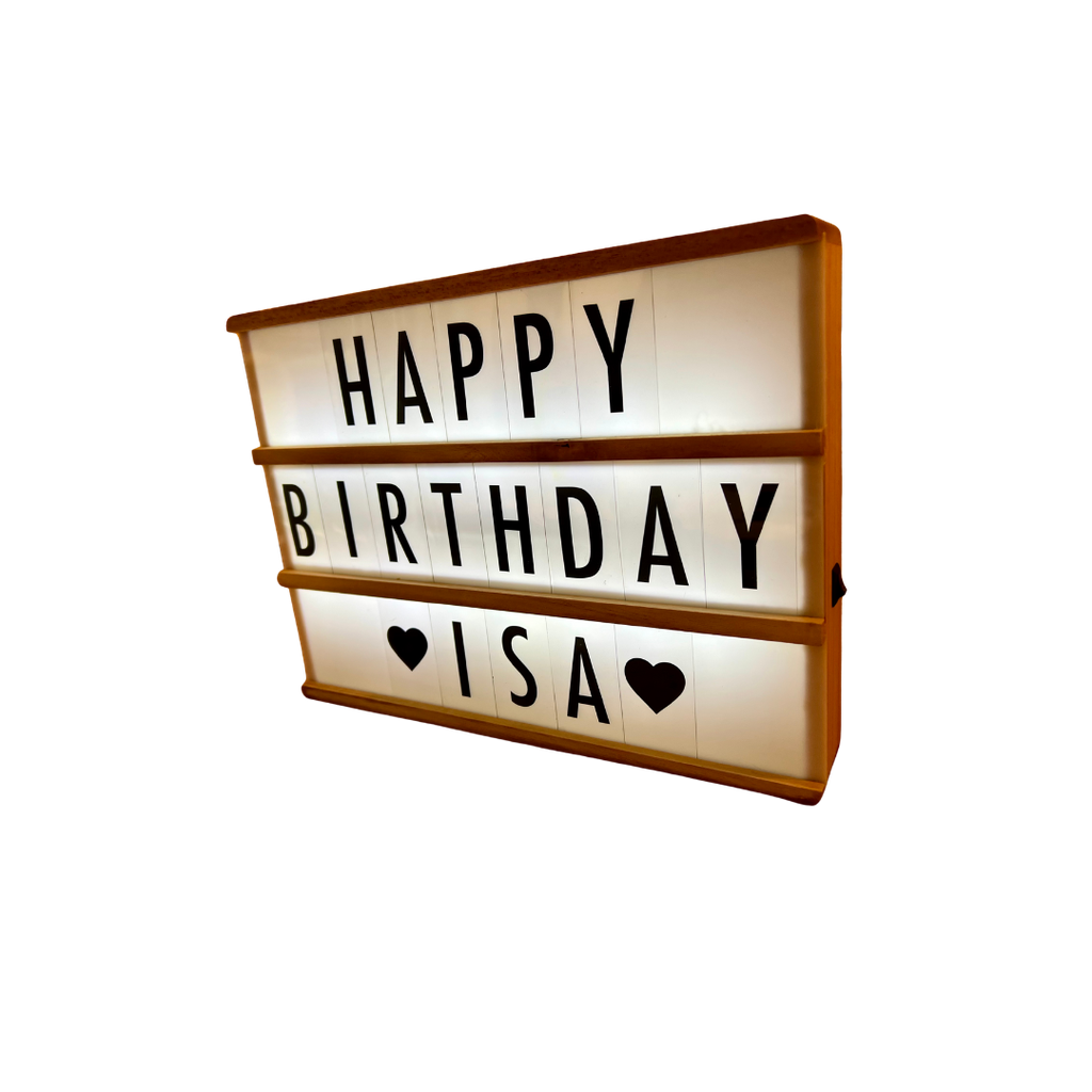 Boîte lumineuse à messages sur piles