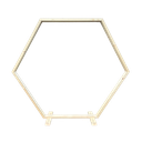 Arche hexagonale en bois brut