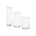 Vases transparents trio
