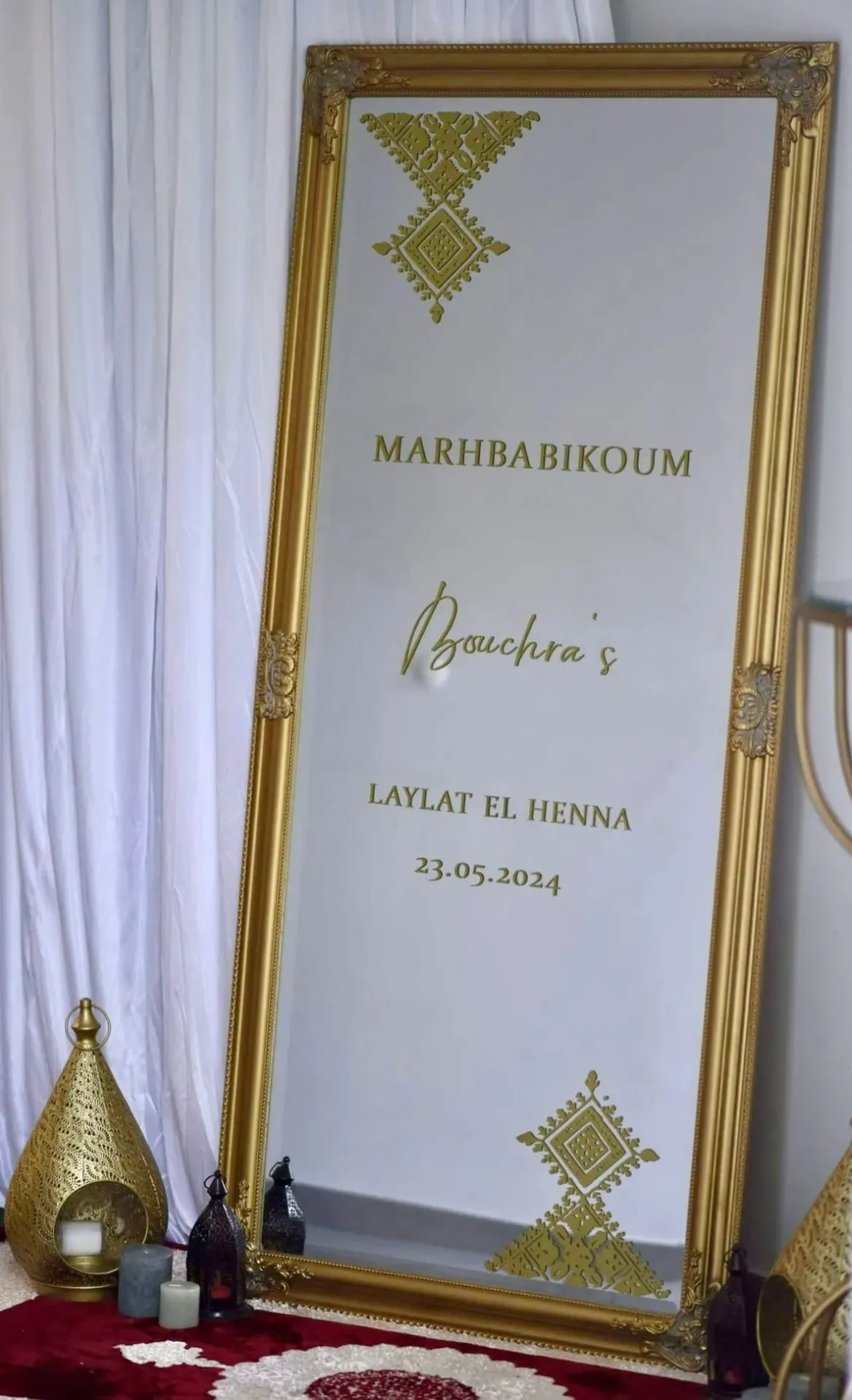 Miroir baroque géant (personnalisation comprise)