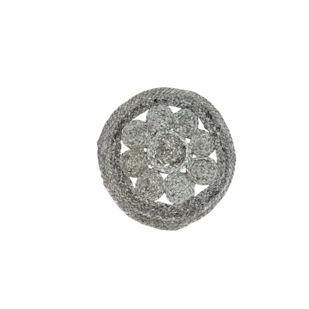 Tapis rond jute mini