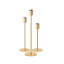 Chandeliers trio en métal rosé