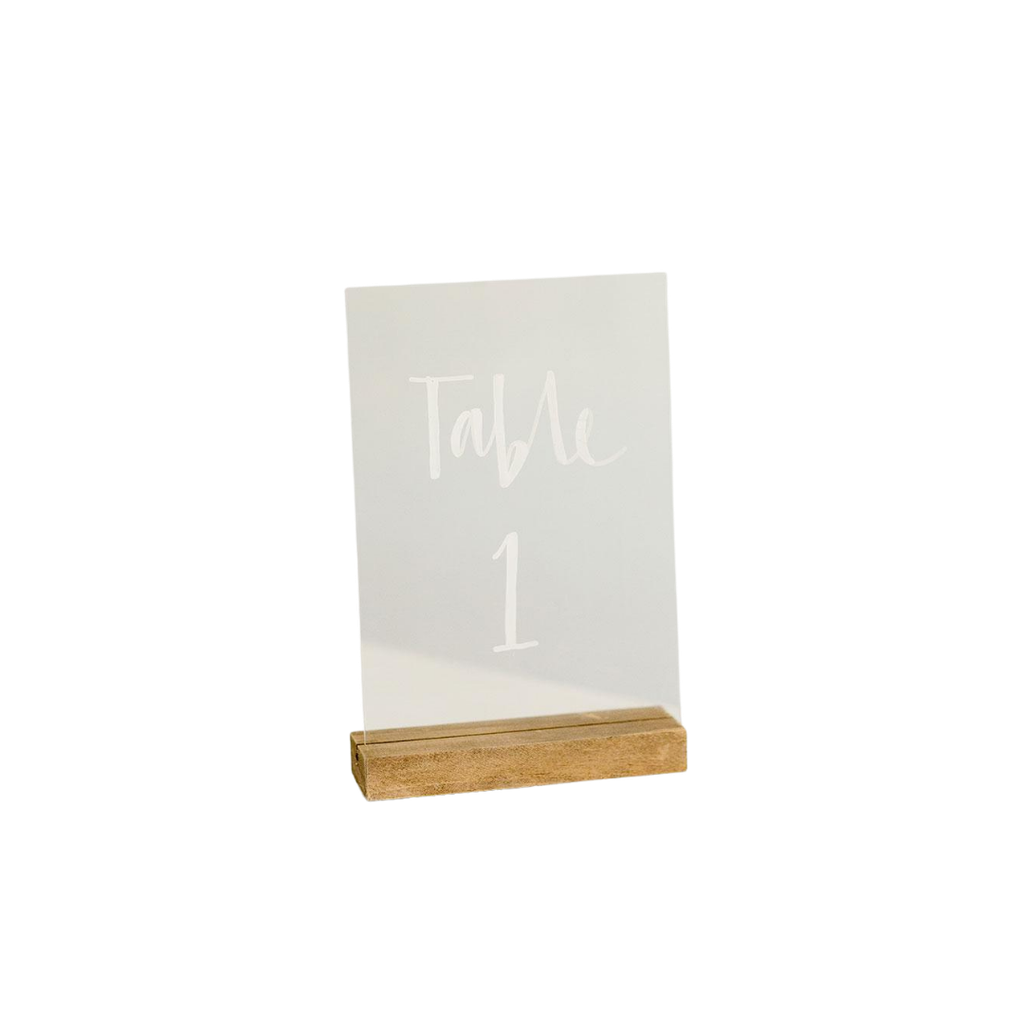 Numéro de table plexiglass transparent (10)