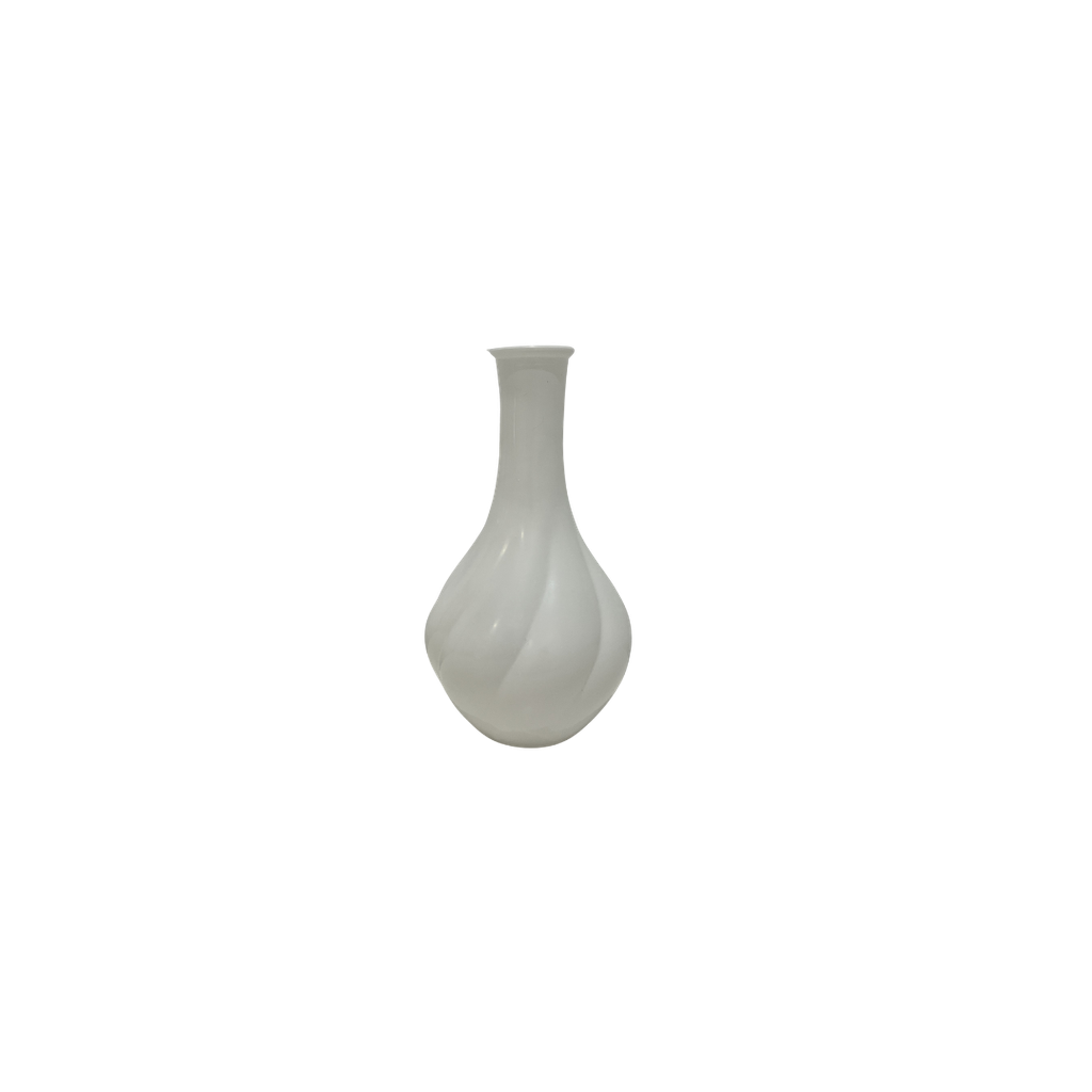 Vase en verre blanc