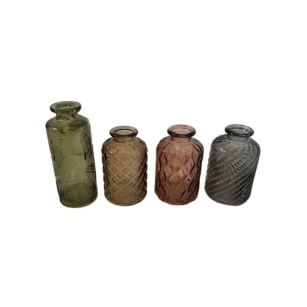 Vases en verres colorés (4)