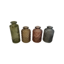 Vases en verres colorés (4)