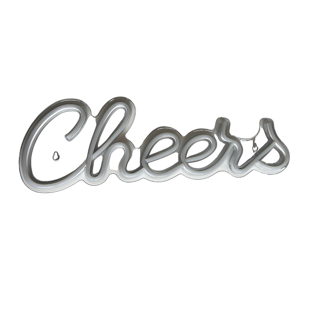 Néon à prise blanc chaud "Cheers"