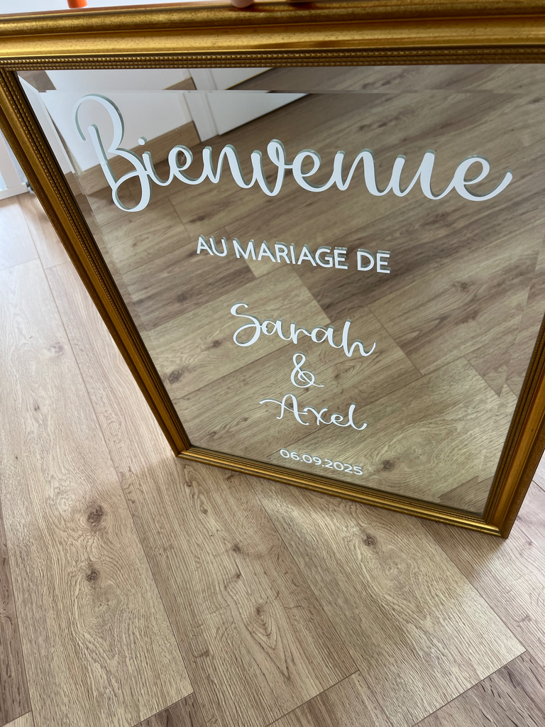 Miroir baroque doré (à personnaliser)