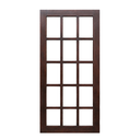Porte en bois foncé à carreaux (PLAN DE TABLE compris)